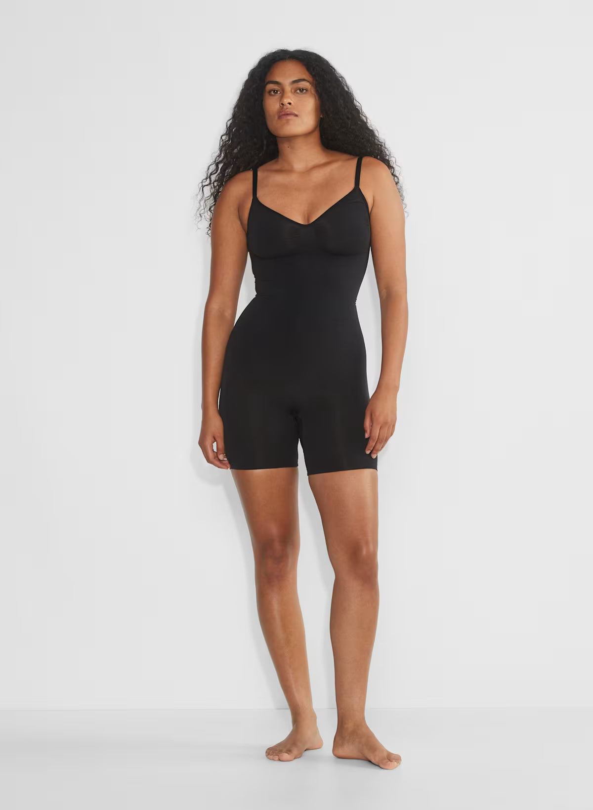 SKINTY™ Seamless Mid-Thigh Bodysuit black