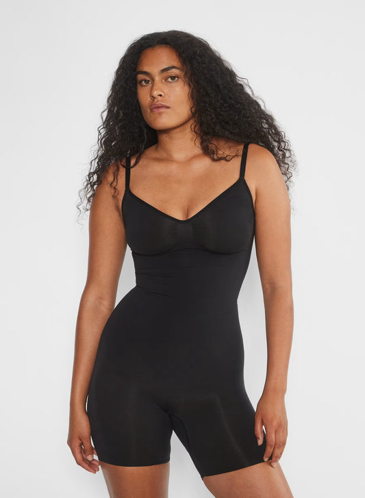SKINTY™ Seamless Mid-Thigh Bodysuit black