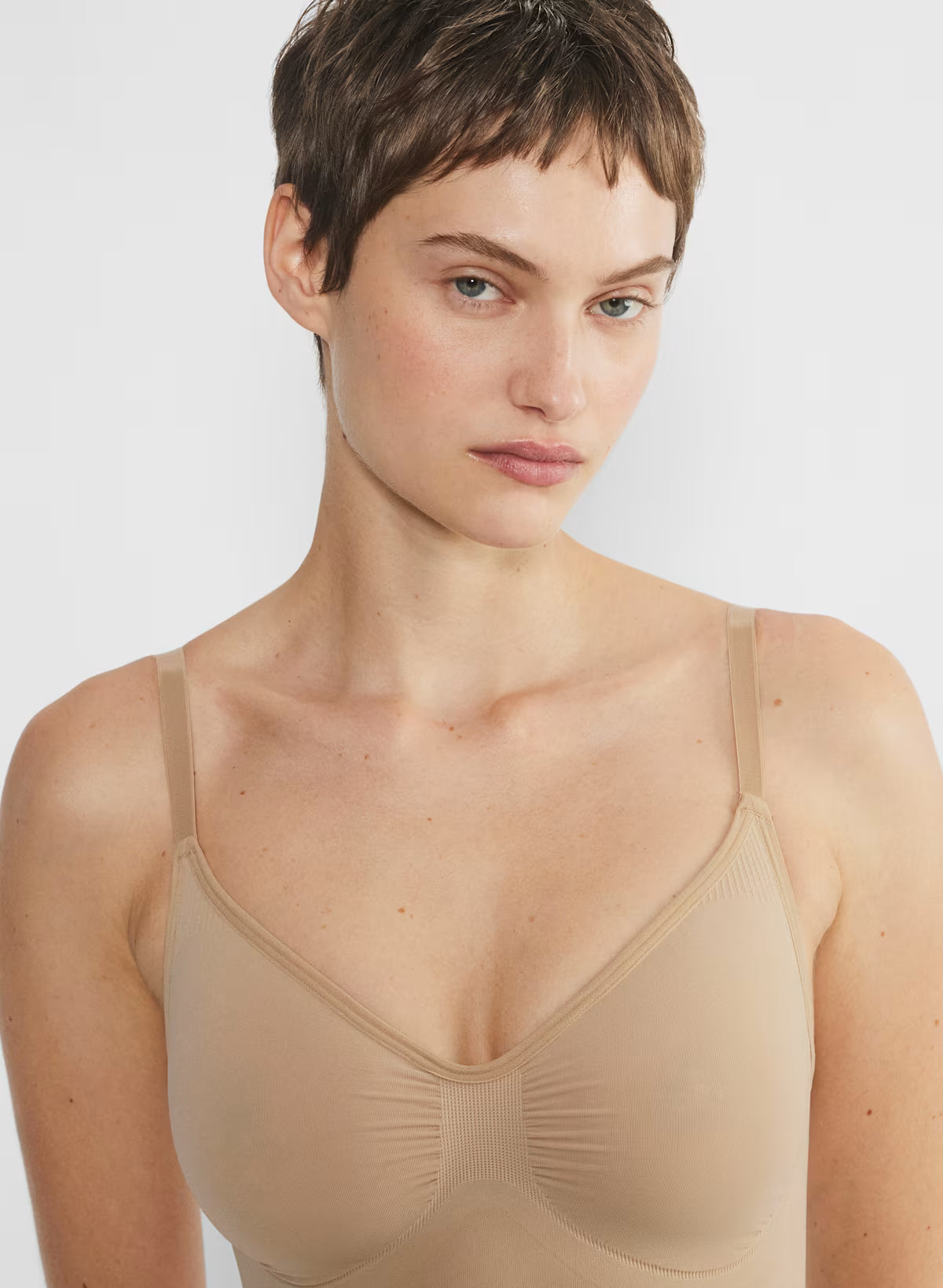 SKINTY™ Seamless Mid-Thigh Bodysuit nude