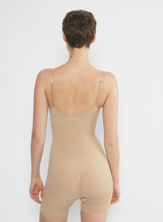 SKINTY™ Seamless Mid-Thigh Bodysuit nude